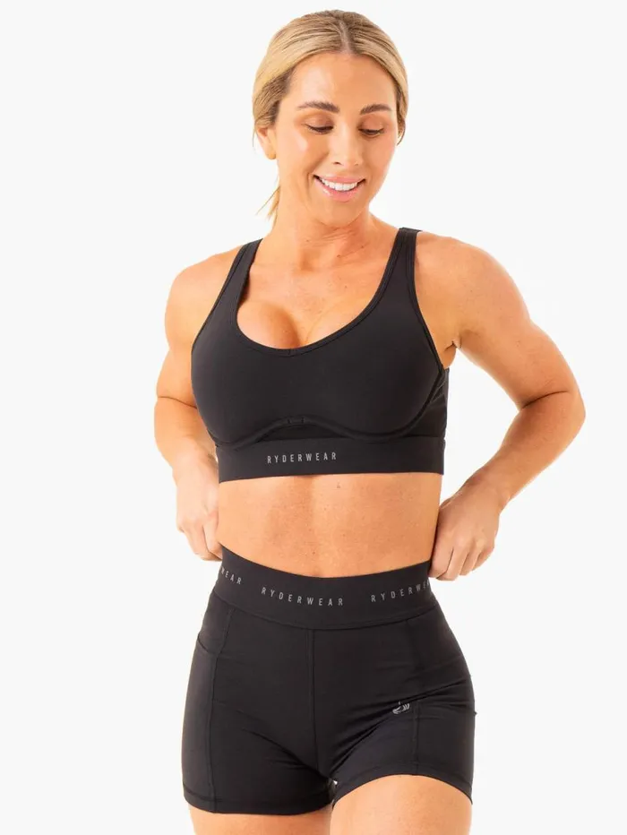 Sports Bras Womens Ryderwear Heighten High Impact Sports Bra Black