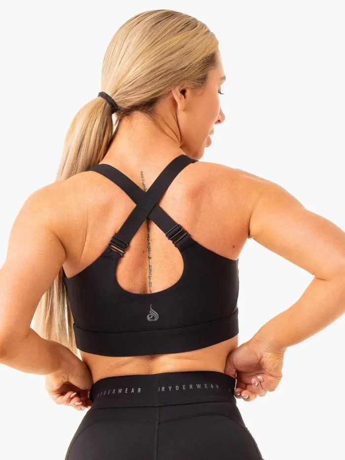 Sports Bras Womens Ryderwear Heighten High Impact Sports Bra Black