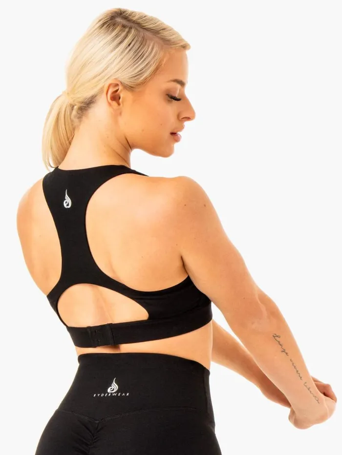 Sports Bras Womens Ryderwear Knockout Racer Back Sports Bra Black