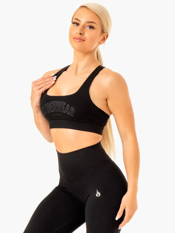 Sports Bras Womens Ryderwear Knockout Racer Back Sports Bra Black