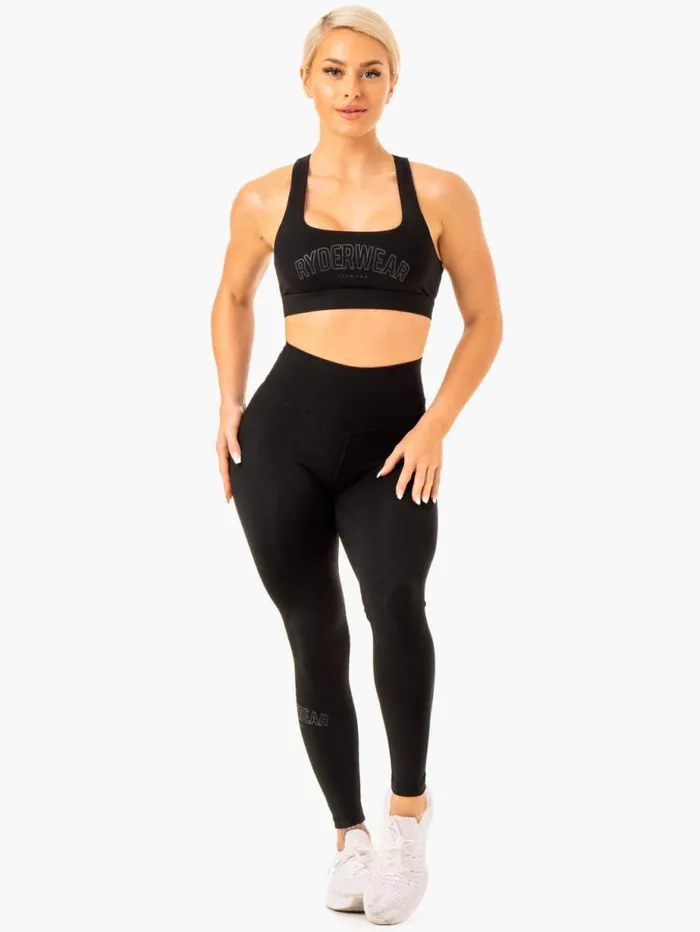 Sports Bras Womens Ryderwear Knockout Racer Back Sports Bra Black