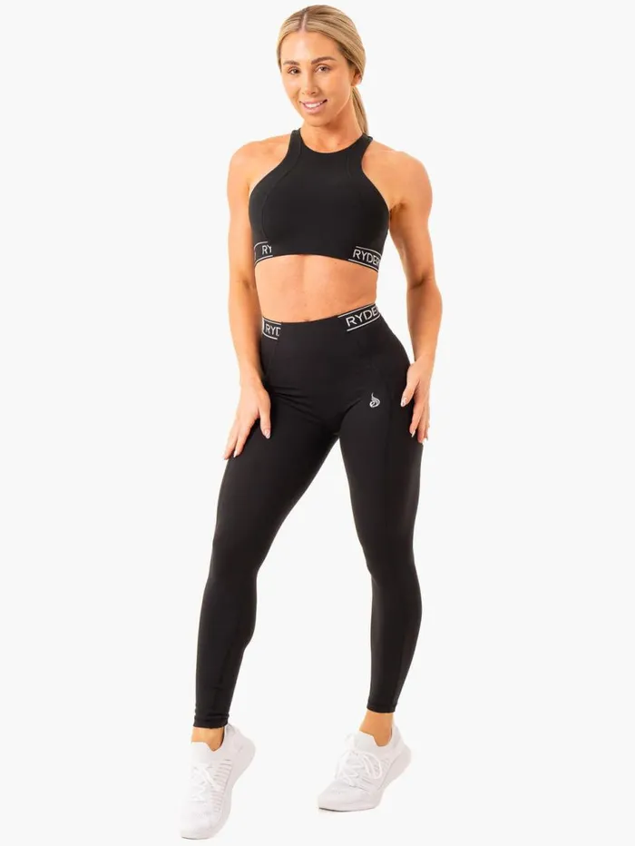 Sports Bras Womens Ryderwear Level Up High Impact Sports Bra Black