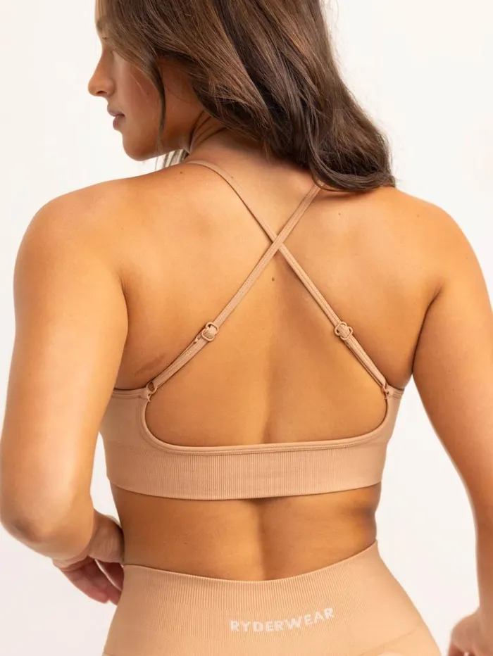 Sports Bras Womens Ryderwear Lift 20 Seamless Sports Bra Tan