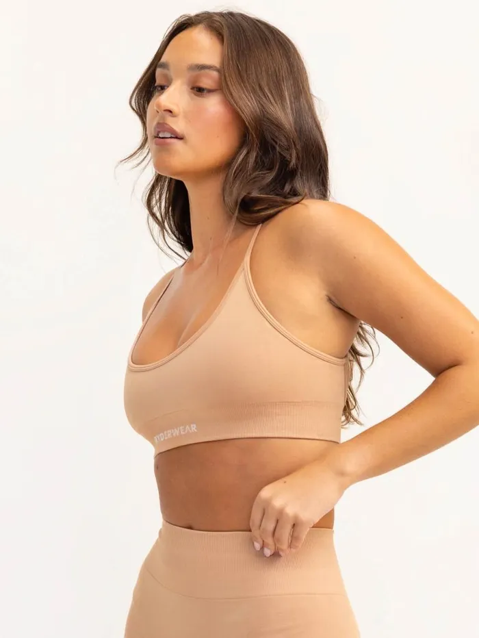 Sports Bras Womens Ryderwear Lift 20 Seamless Sports Bra Tan