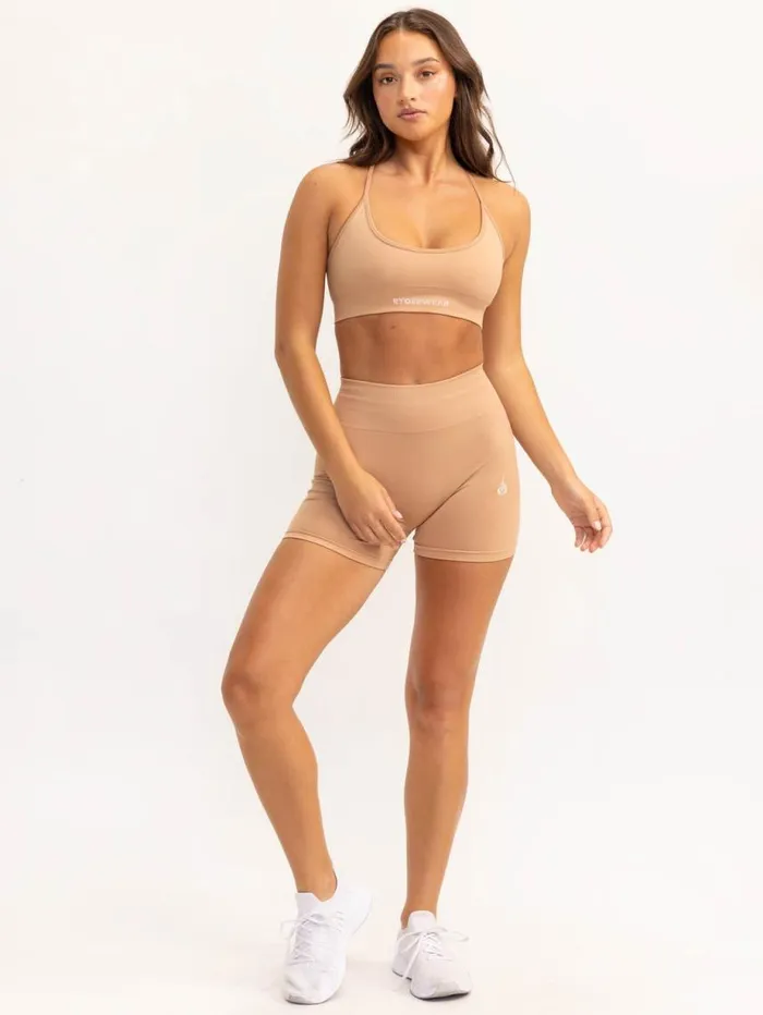 Sports Bras Womens Ryderwear Lift 20 Seamless Sports Bra Tan