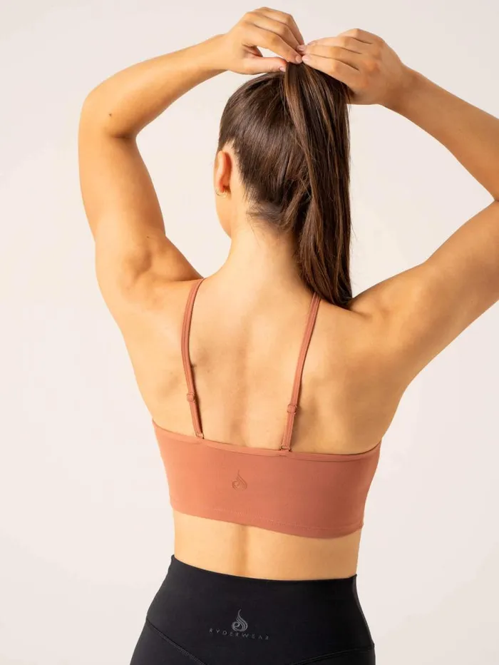 Sports Bras Womens Ryderwear Momentum Tank Bra Clay
