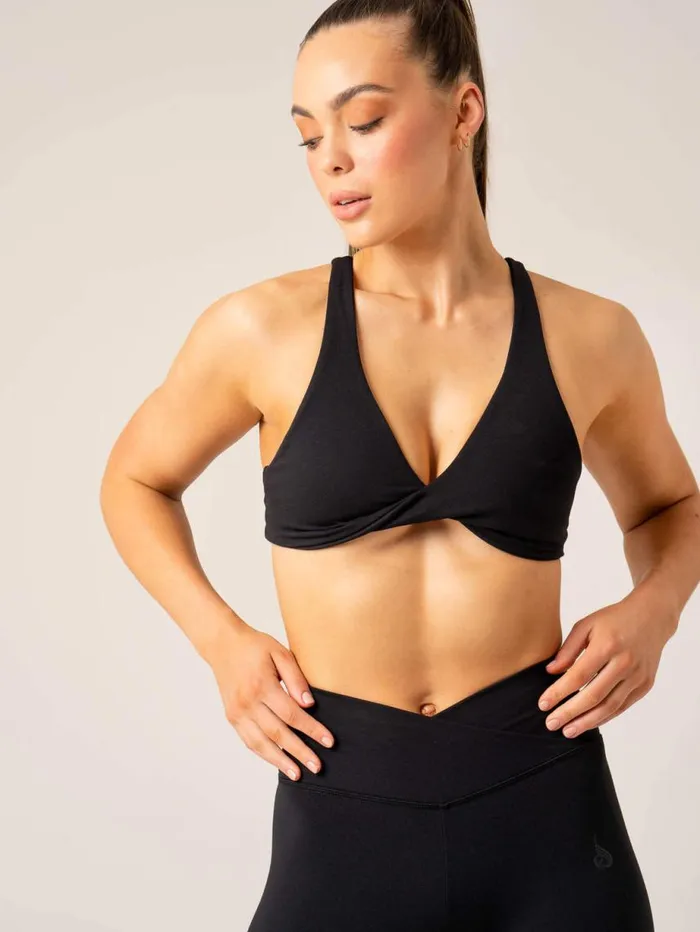 Sports Bras Womens Ryderwear Momentum Twist Sports Bra Black