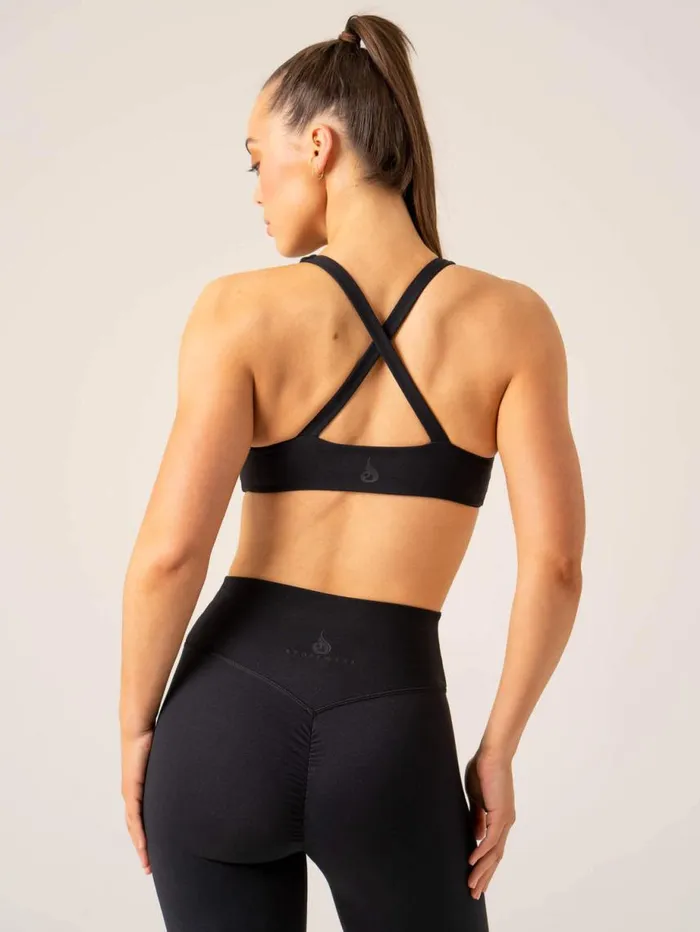 Sports Bras Womens Ryderwear Momentum Twist Sports Bra Black