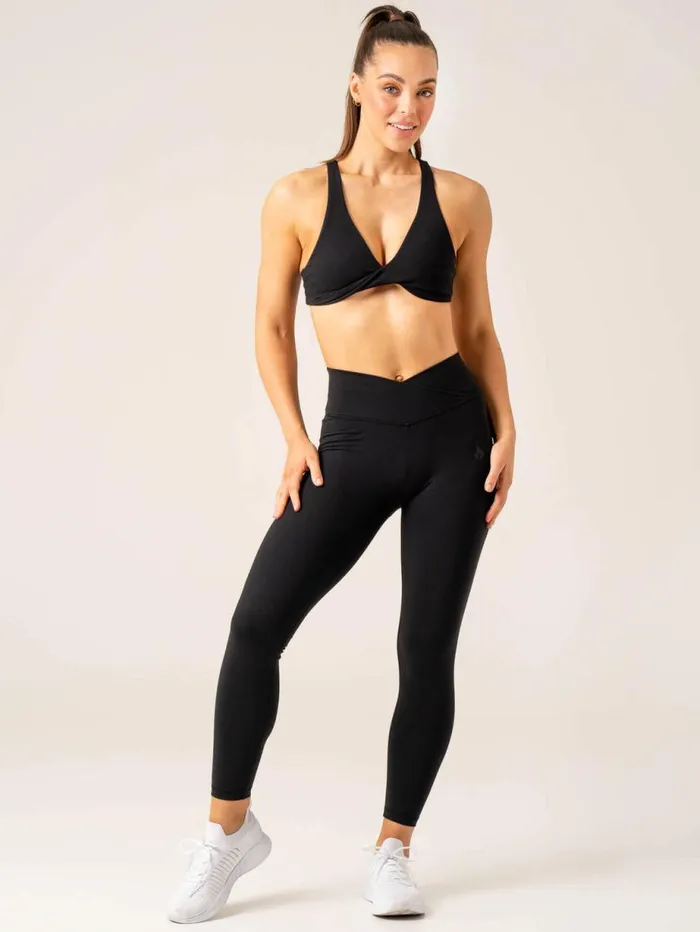 Sports Bras Womens Ryderwear Momentum Twist Sports Bra Black