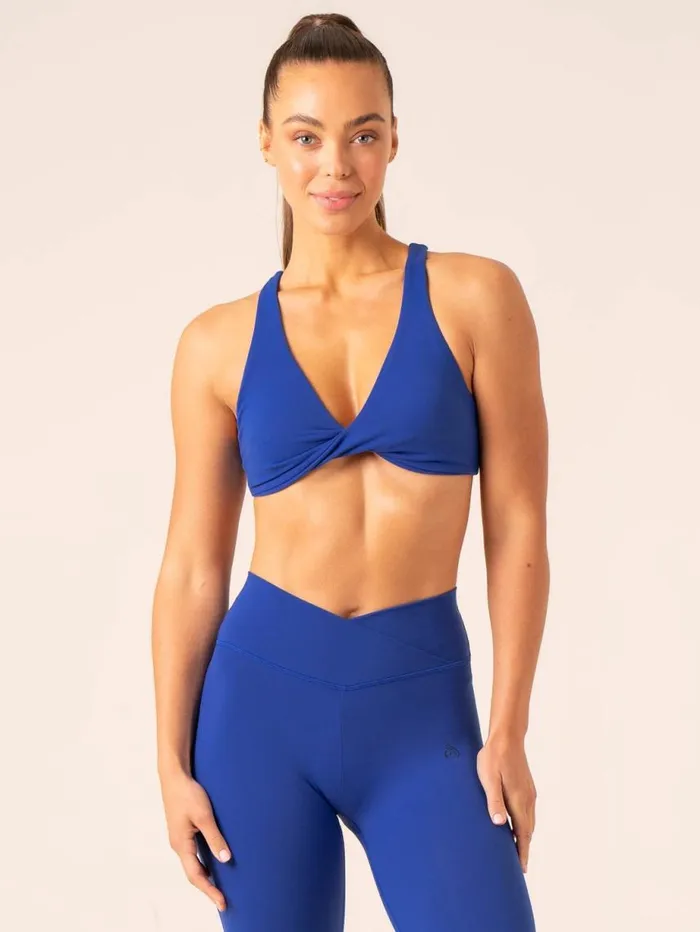Sports Bras Womens Ryderwear Momentum Twist Sports Bra Cobalt