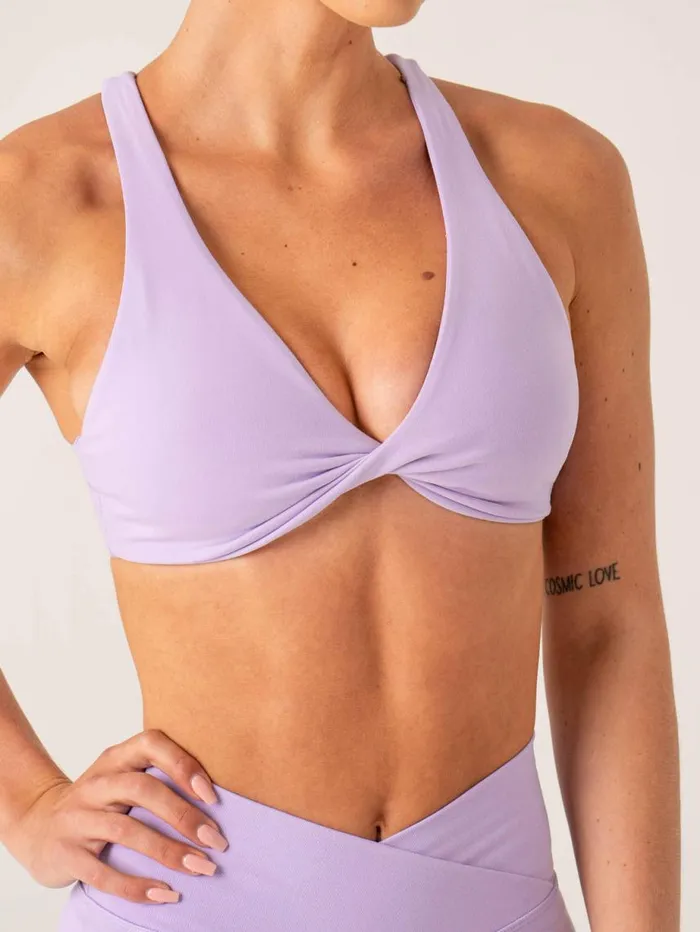 Sports Bras Womens Ryderwear Momentum Twist Sports Bra Lavender