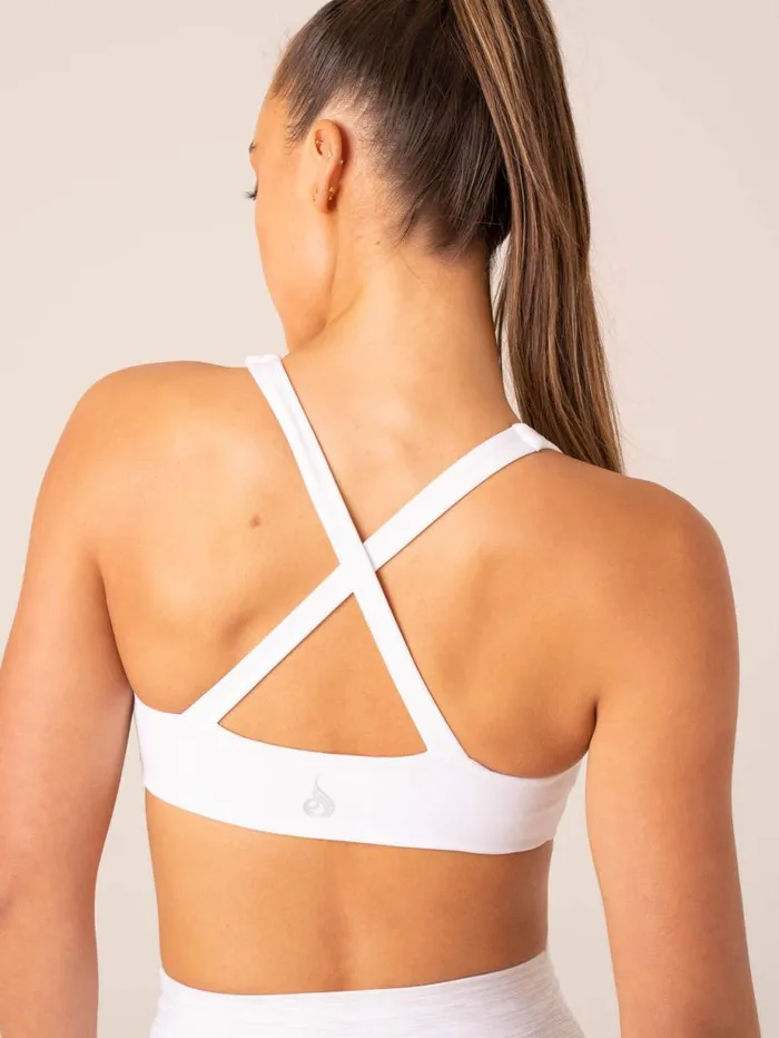 Sports Bras Womens Ryderwear Momentum Twist Sports Bra White