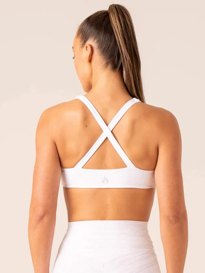 Sports Bras Womens Ryderwear Momentum Twist Sports Bra White