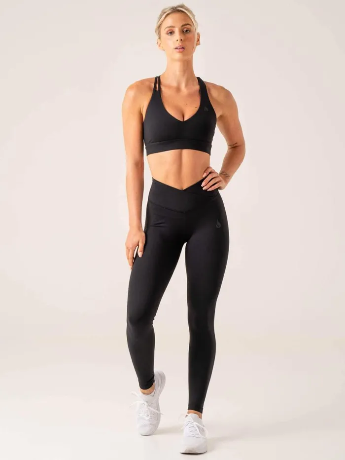 Sports Bras Womens Ryderwear Momentum VNeck Sports Bra Black