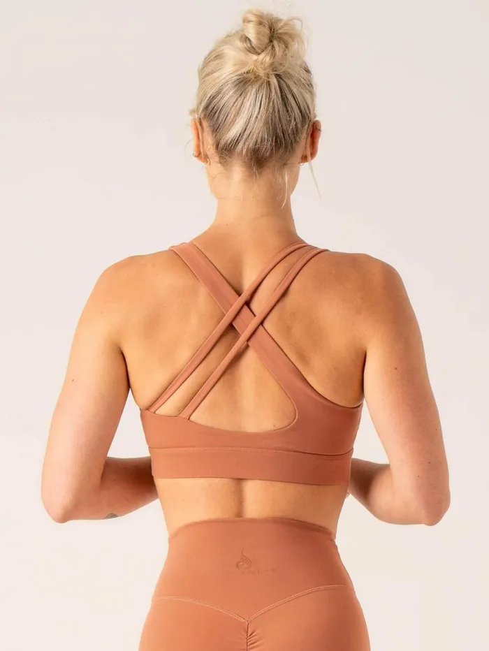 Sports Bras Womens Ryderwear Momentum VNeck Sports Bra Clay