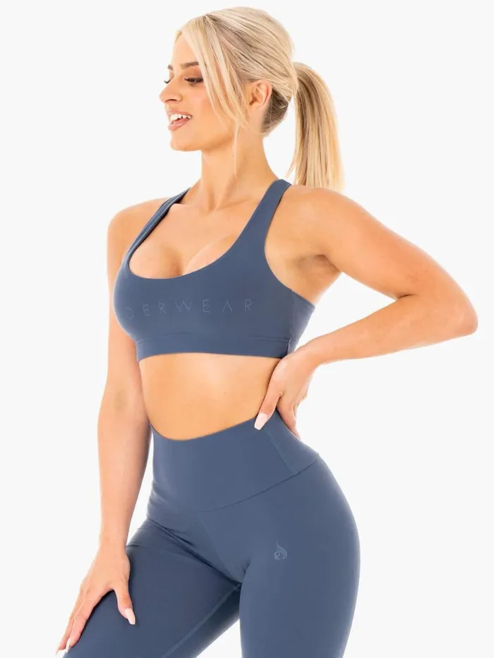 Sports Bras Womens Ryderwear Motion Sports Bra Steel Blue