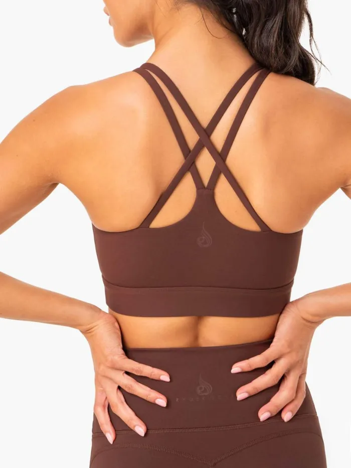Sports Bras Womens Ryderwear NKD Align Sports Bra Chocolate