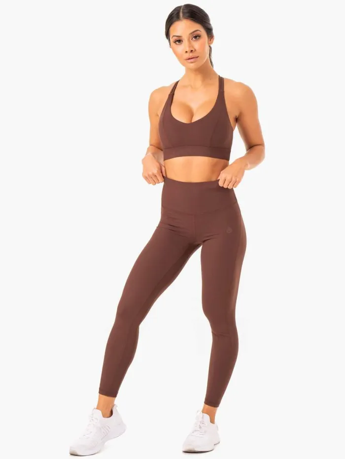 Sports Bras Womens Ryderwear NKD Align Sports Bra Chocolate