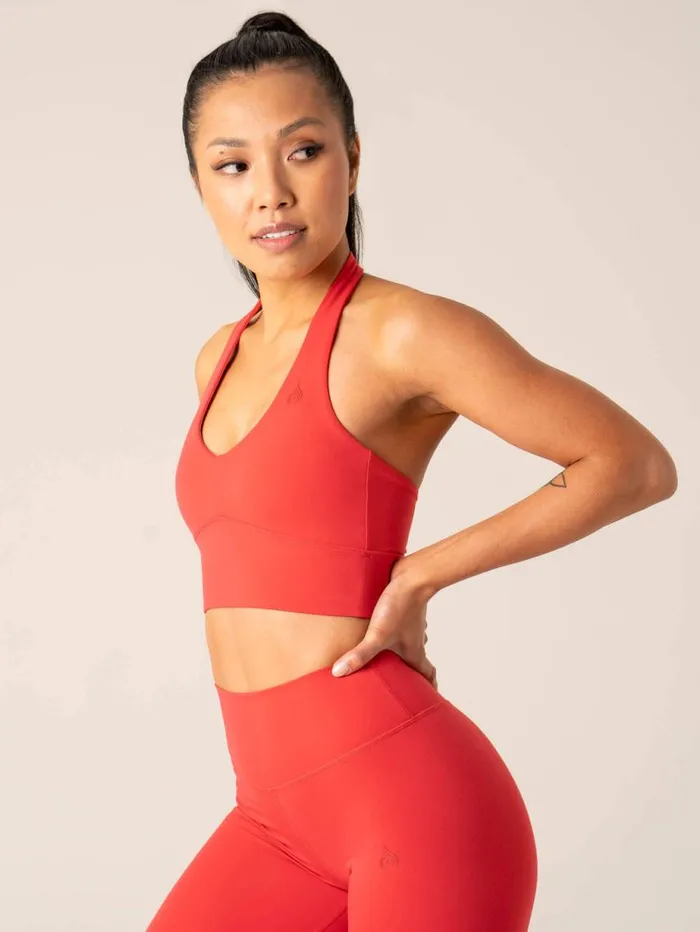 Sports Bras Womens Ryderwear NKD Arch Halter Sports Bra Red