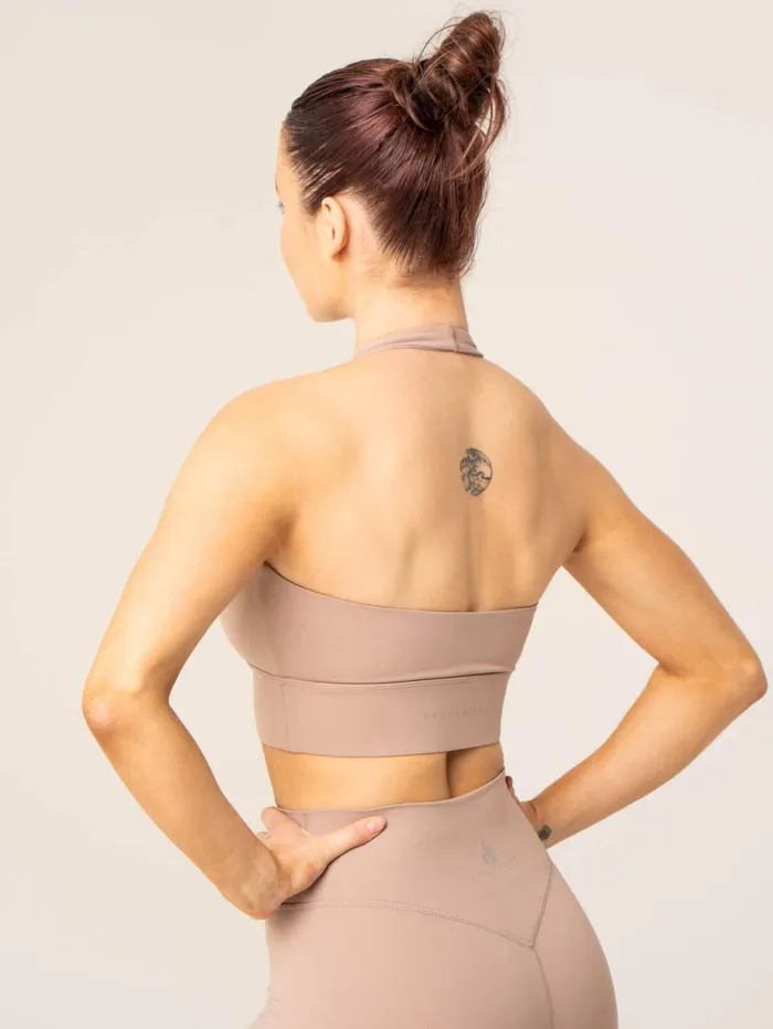 Sports Bras Womens Ryderwear NKD Arch Halter Sports Bra Taupe