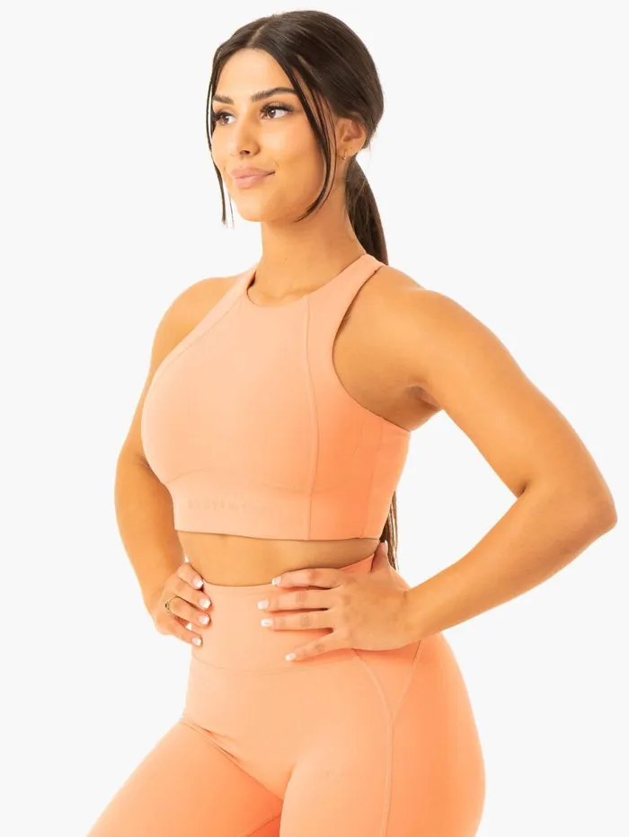 Sports Bras Womens Ryderwear NKD Frame Long Line Sports Bra Terracotta