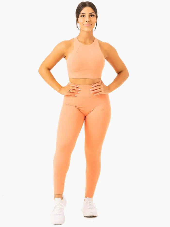 Sports Bras Womens Ryderwear NKD Frame Long Line Sports Bra Terracotta