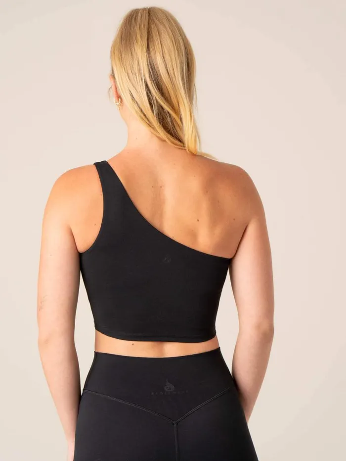 Sports Bras Womens Ryderwear NKD One Shoulder Tank Bra Black