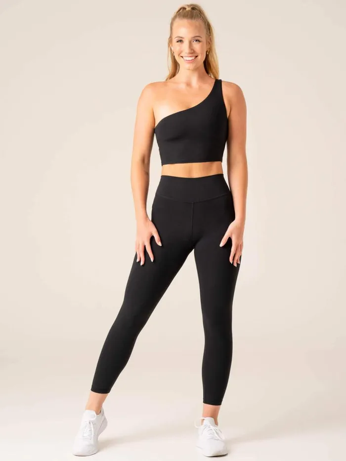 Sports Bras Womens Ryderwear NKD One Shoulder Tank Bra Black