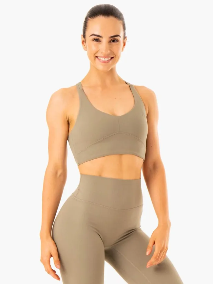 Sports Bras Womens Ryderwear NKD Refine Sports Bra Khaki