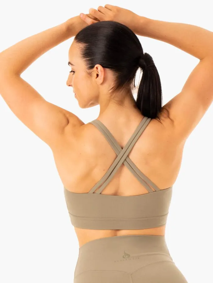 Sports Bras Womens Ryderwear NKD Refine Sports Bra Khaki