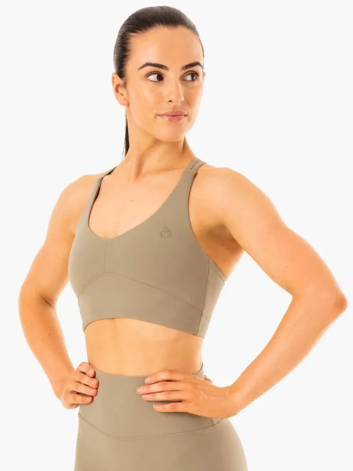 Sports Bras Womens Ryderwear NKD Refine Sports Bra Khaki
