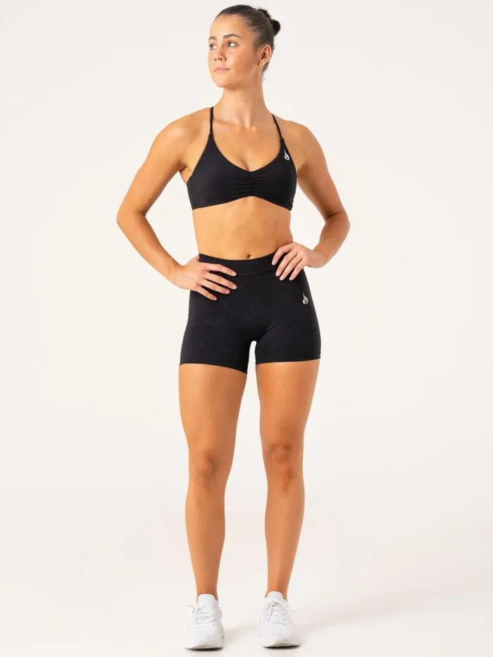 Sports Bras Womens Ryderwear NKD Stonewash Sports Bra Black Stonewash