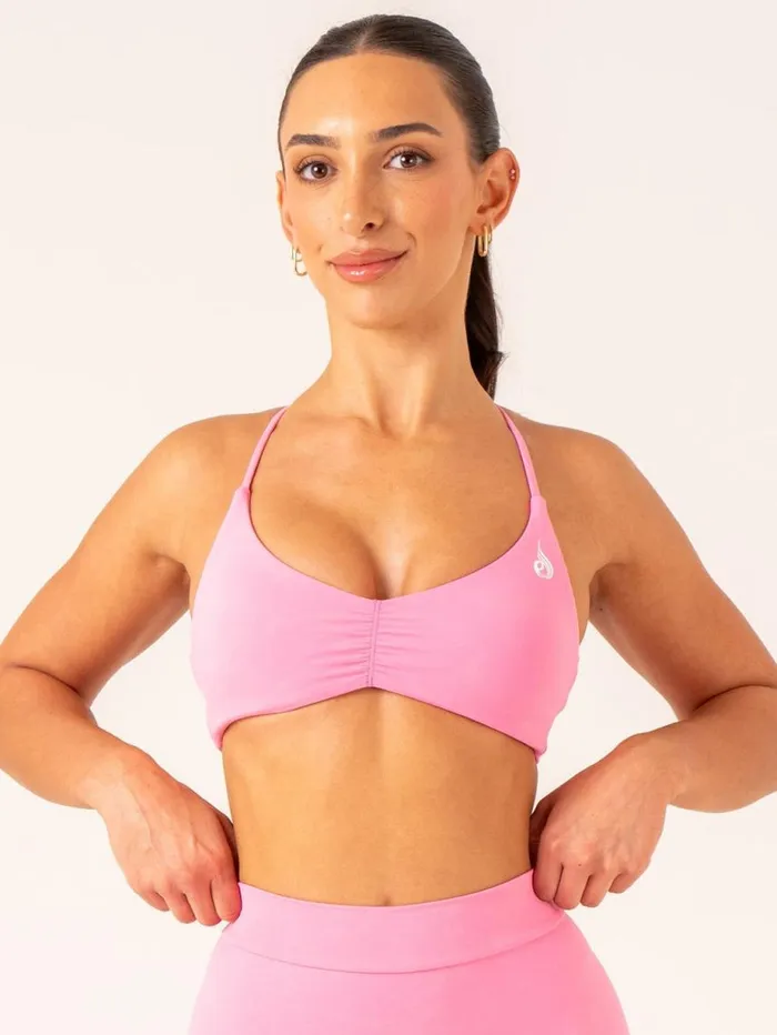 Sports Bras Womens Ryderwear NKD Stonewash Sports Bra Pink Stonewash