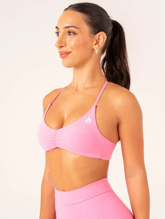 Sports Bras Womens Ryderwear NKD Stonewash Sports Bra Pink Stonewash