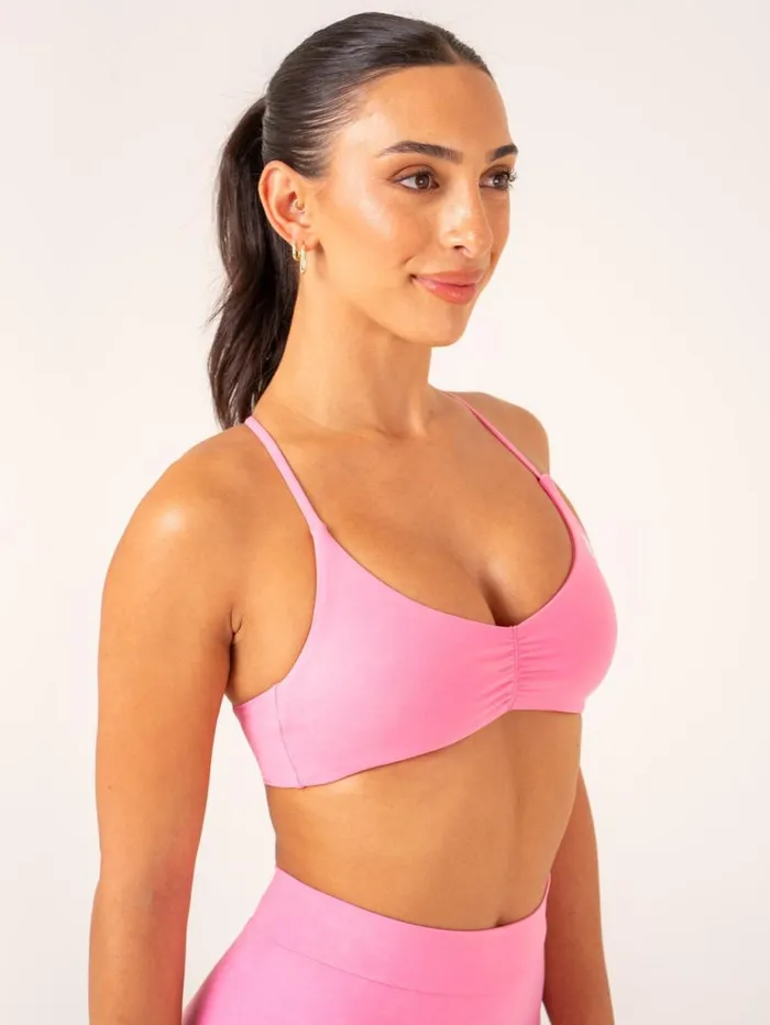 Sports Bras Womens Ryderwear NKD Stonewash Sports Bra Pink Stonewash