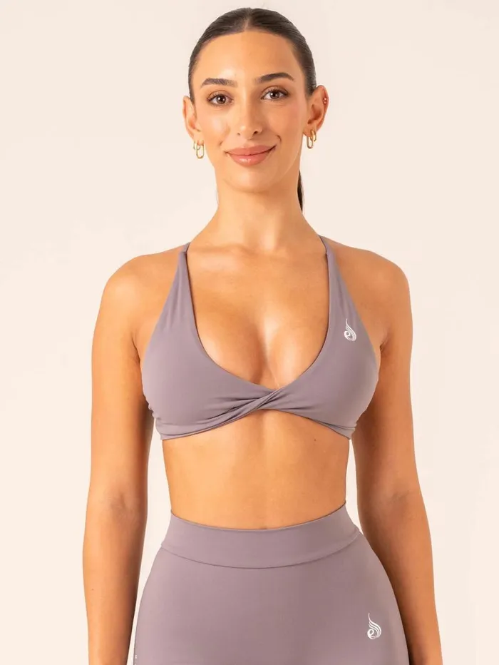 Sports Bras Womens Ryderwear NKD Twist Sports Bra Charcoal
