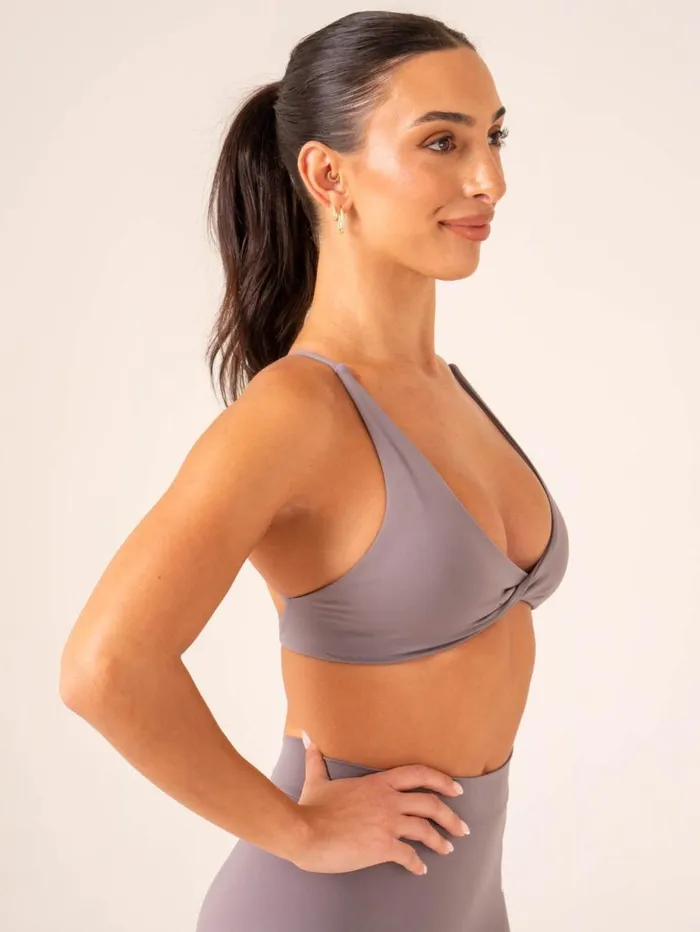 Sports Bras Womens Ryderwear NKD Twist Sports Bra Charcoal
