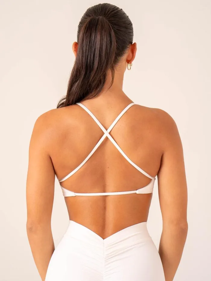 Sports Bras Womens Ryderwear NKD Twist Sports Bra Off White