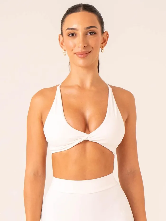 Sports Bras Womens Ryderwear NKD Twist Sports Bra Off White