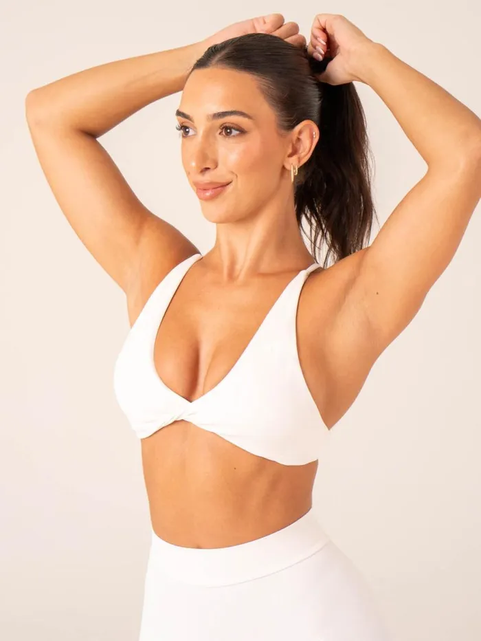Sports Bras Womens Ryderwear NKD Twist Sports Bra Off White