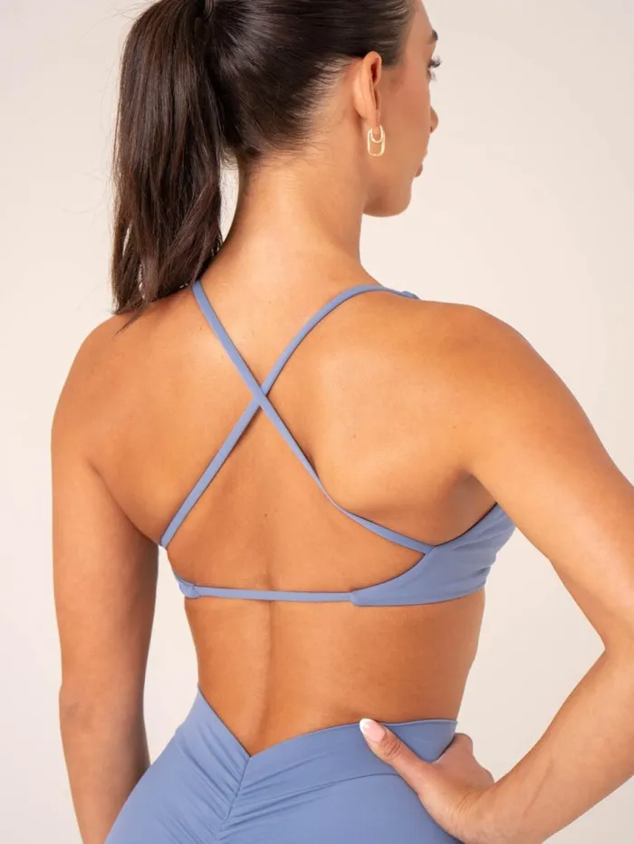 Sports Bras Womens Ryderwear NKD Twist Sports Bra Stonewash Blue