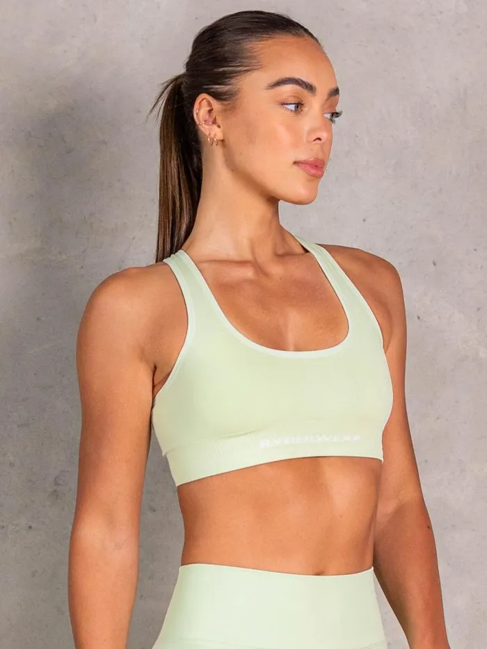 Sports Bras Womens Ryderwear NRG Seamless Scoop Neck Sports Bra Matcha