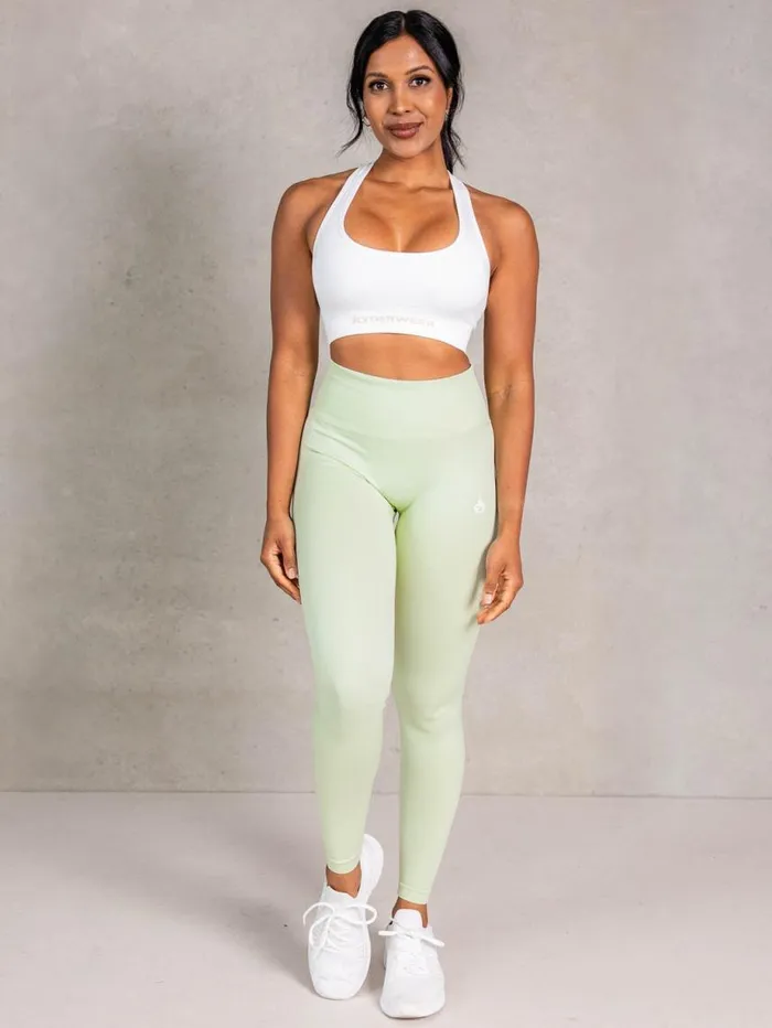 Sports Bras Womens Ryderwear NRG Seamless Scoop Neck Sports Bra White
