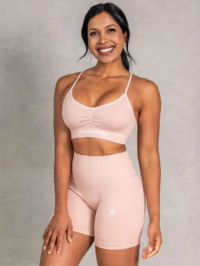 Sports Bras Womens Ryderwear NRG Seamless Sports Bra Biscotti