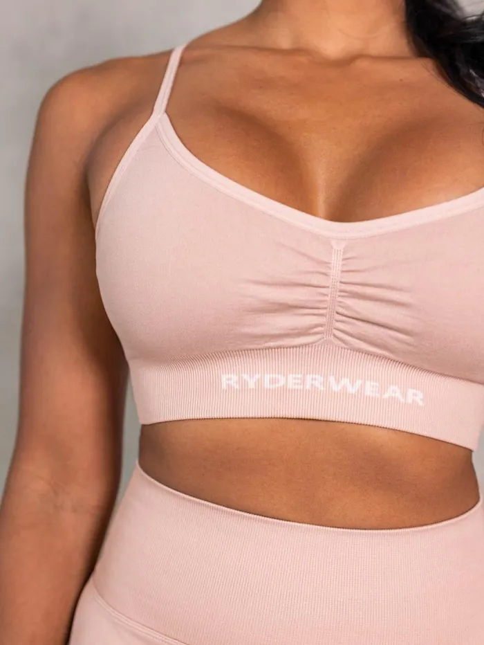 Sports Bras Womens Ryderwear NRG Seamless Sports Bra Biscotti