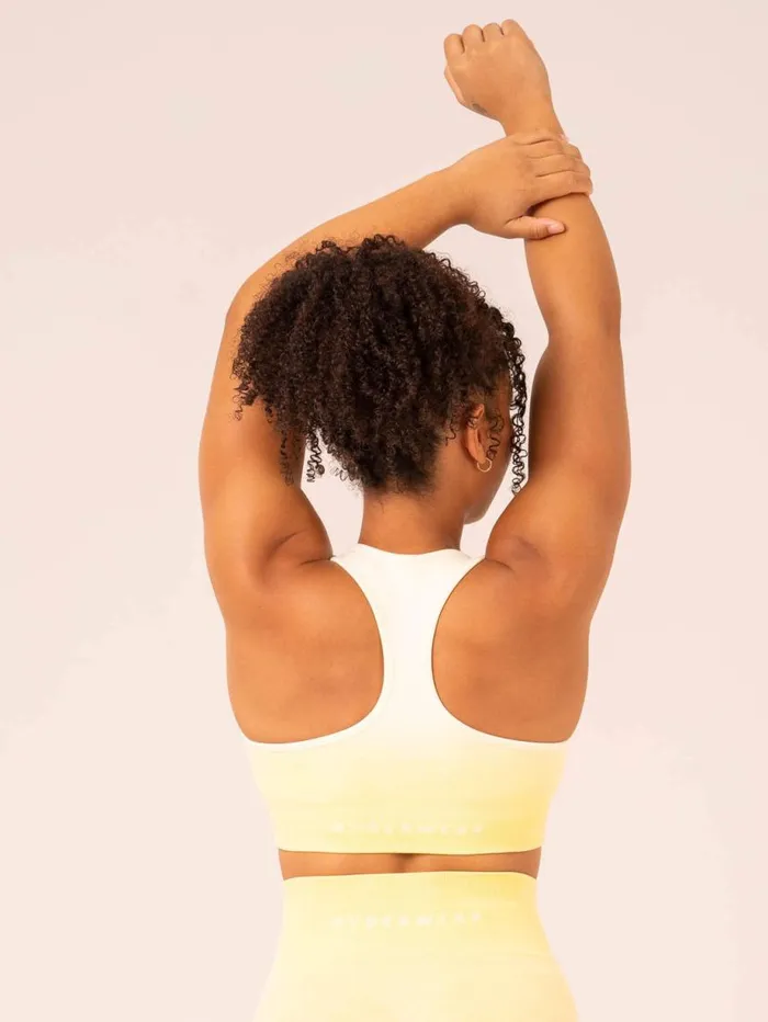 Sports Bras Womens Ryderwear Ombre Seamless Sports Bra Lemon Ombre