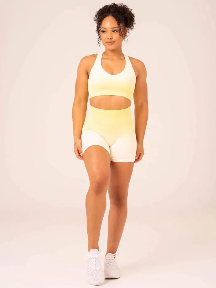 Sports Bras Womens Ryderwear Ombre Seamless Sports Bra Lemon Ombre