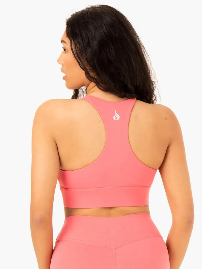Sports Bras Womens Ryderwear Replay Cut Out Sports Bra Coral