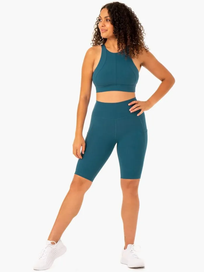 Sports Bras Womens Ryderwear Reset High Impact Sports Bra Teal