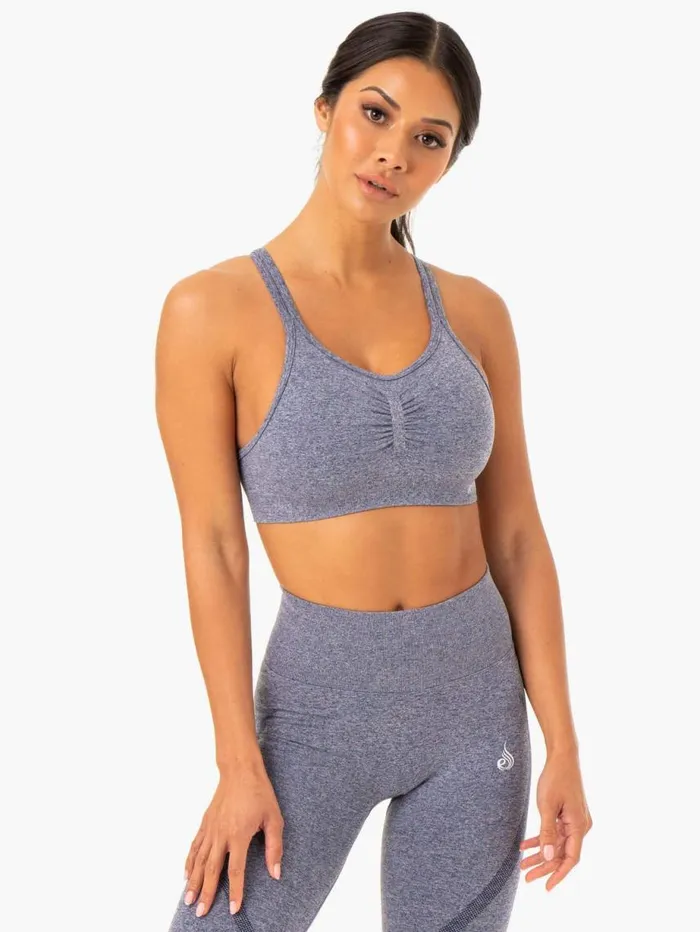 Sports Bras Womens Ryderwear Sculpt Seamless Sports Bra Navy Marl